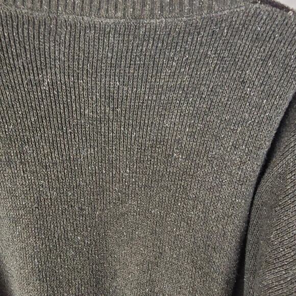 Liberty Sweaters speckled grey argyle sweater Size Med preppy grandpacore retro - Picture 5 of 6